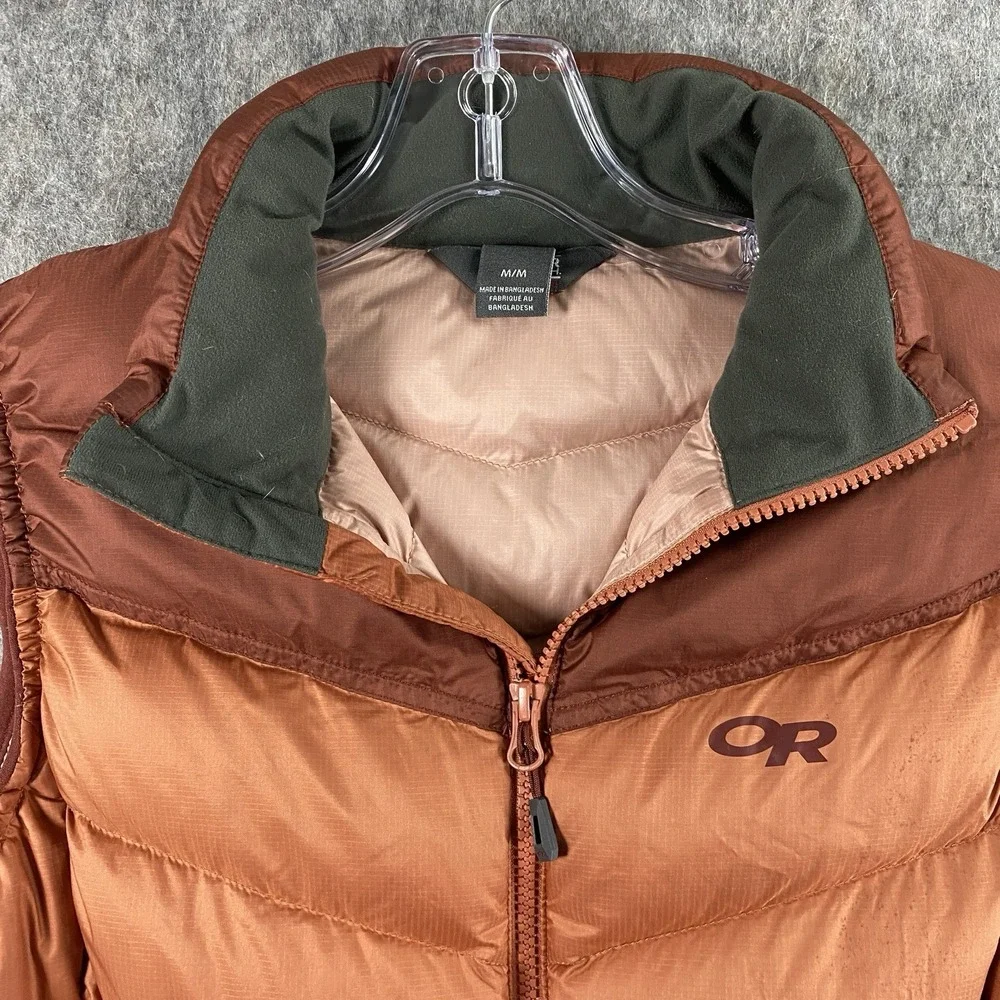Outdoor Research Transcendent Down Vest‎ Women's Medium Orange Burgundy Gorpcore